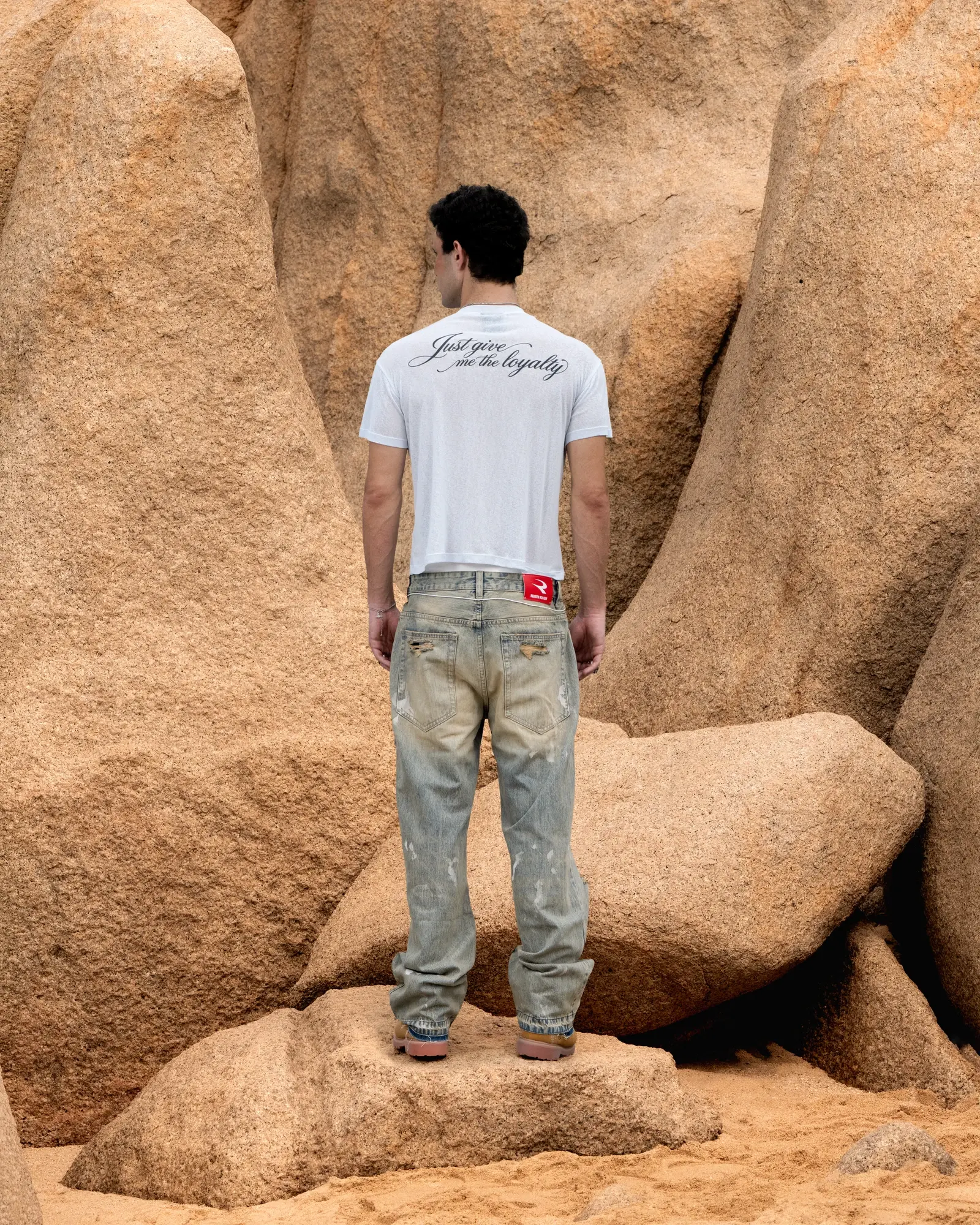 DESTROYED BAGGY DENIM PANTS - View 3